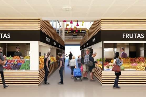 Fotomontaje del proyecto de modernización del Mercado Municipal (Foto TA)